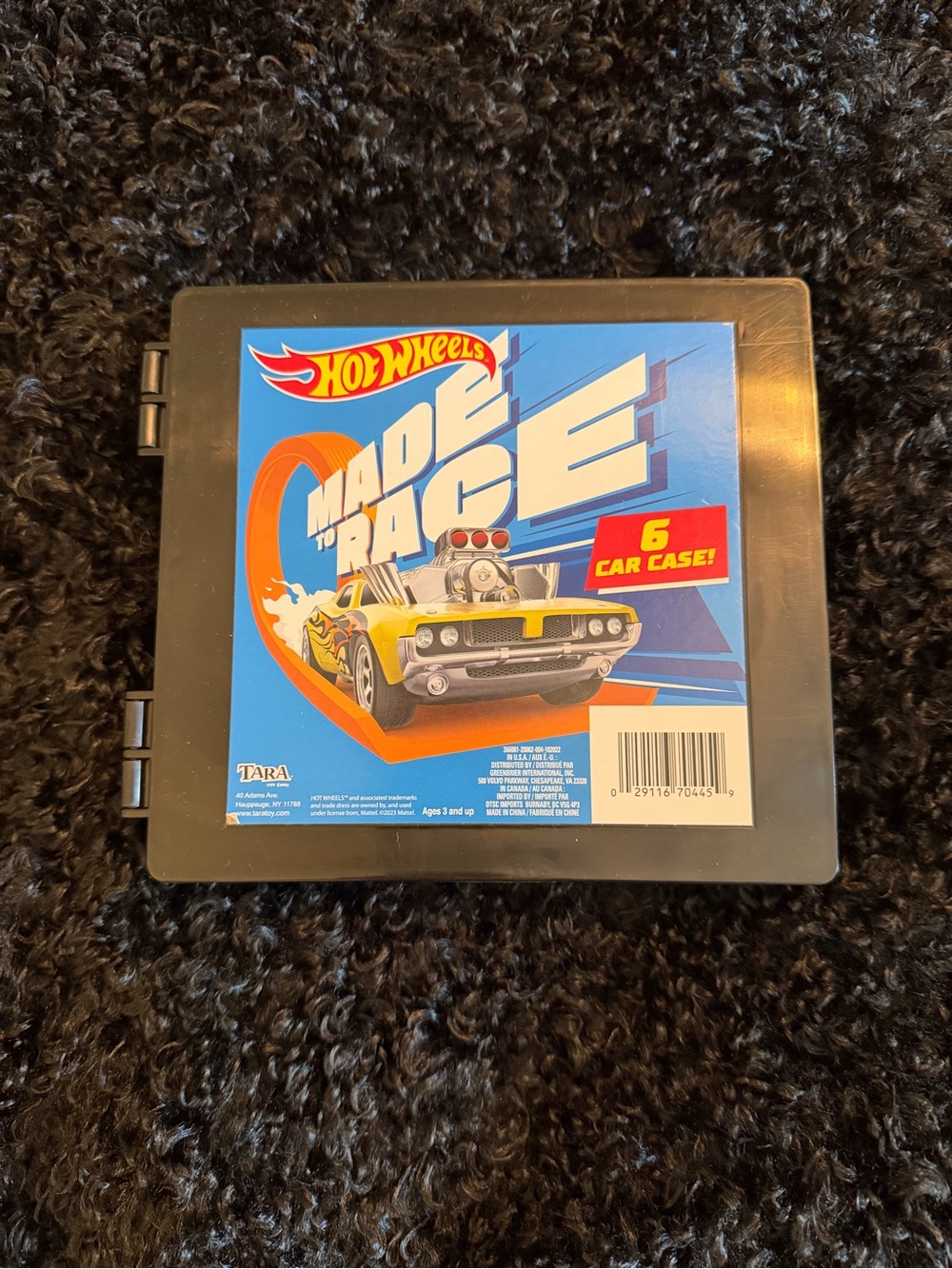 Hot Wheels Black 6-🏎️ Carrying Case